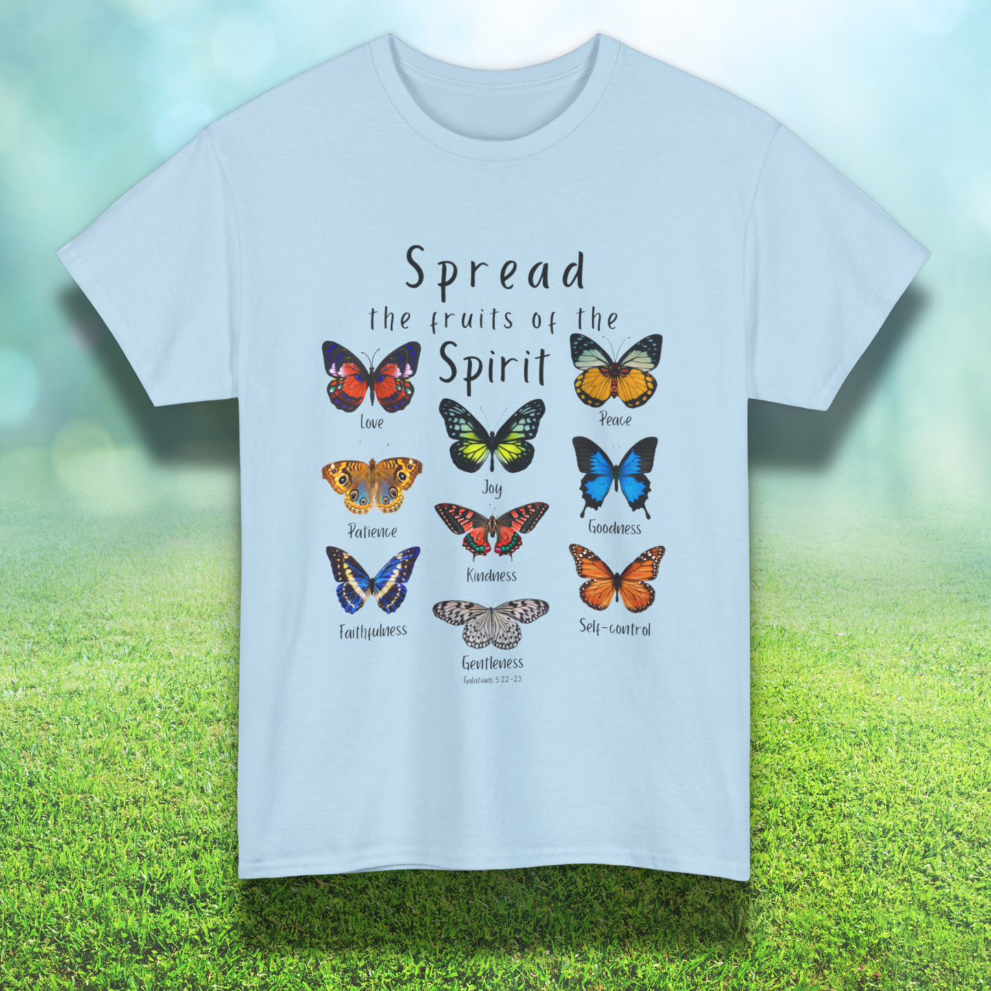 Spread The Fruit of the Spirit Galatians 5:22-23 Unisex Tee - Christian Shirt, Nature Shirt, Faith-based gift
