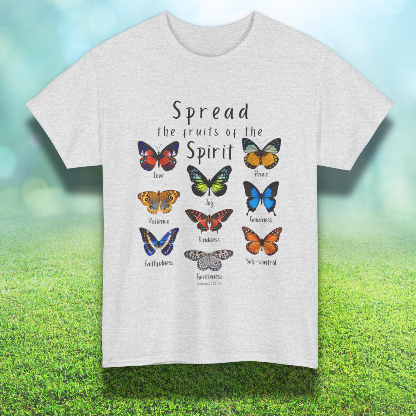 Spread The Fruit of the Spirit Galatians 5:22-23 Unisex Tee - Christian Shirt, Nature Shirt, Faith-based gift