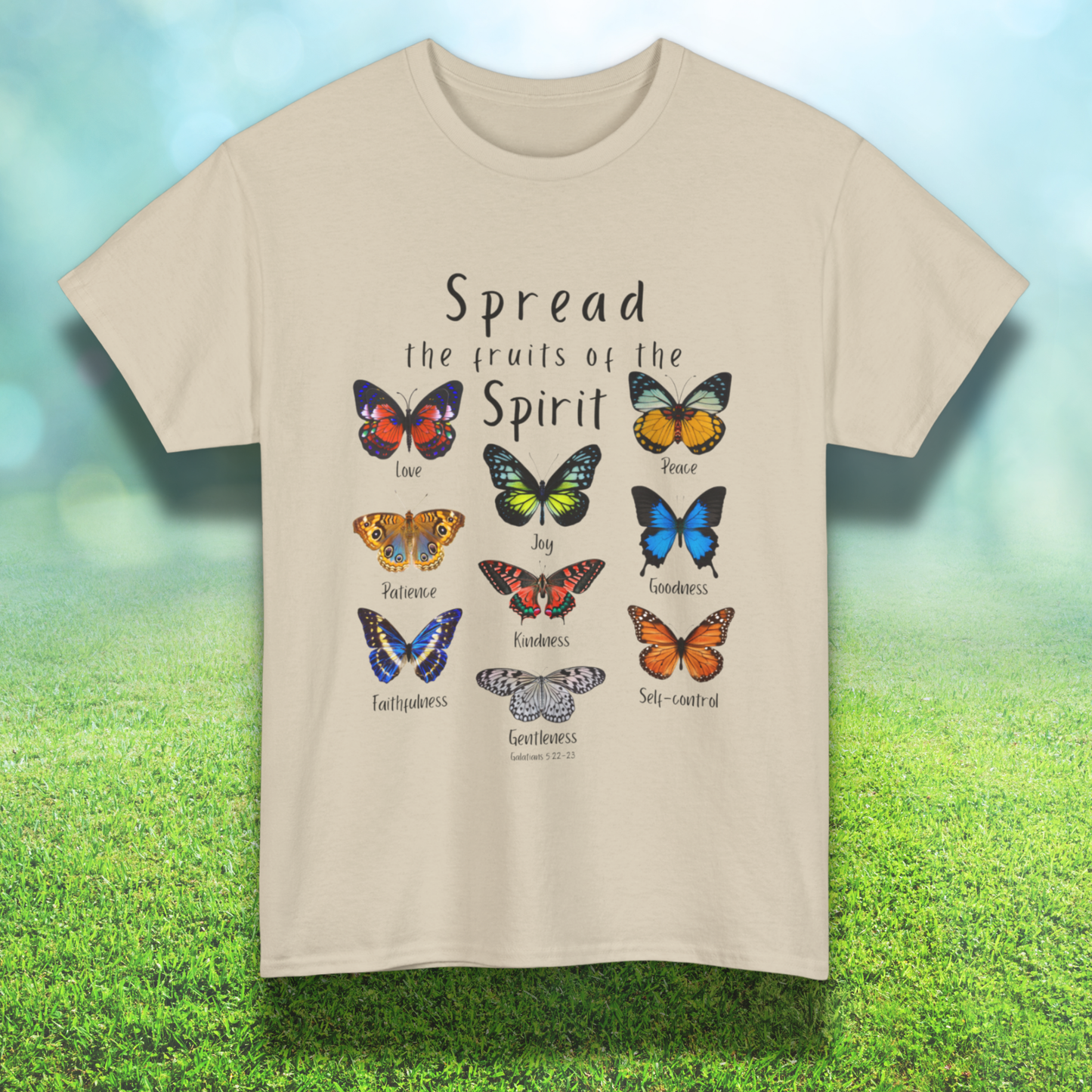 Spread The Fruit of the Spirit Galatians 5:22-23 Unisex Tee - Christian Shirt, Nature Shirt, Faith-based gift