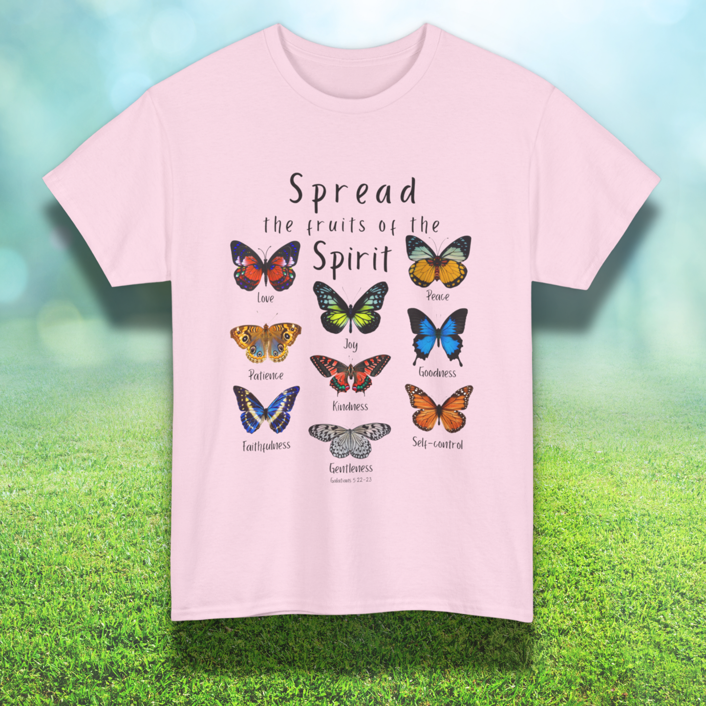 Spread The Fruit of the Spirit Galatians 5:22-23 Unisex Tee - Christian Shirt, Nature Shirt, Faith-based gift