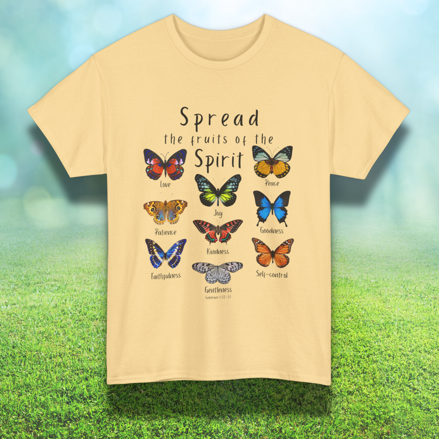 Spread The Fruit of the Spirit Galatians 5:22-23 Unisex Tee - Christian Shirt, Nature Shirt, Faith-based gift
