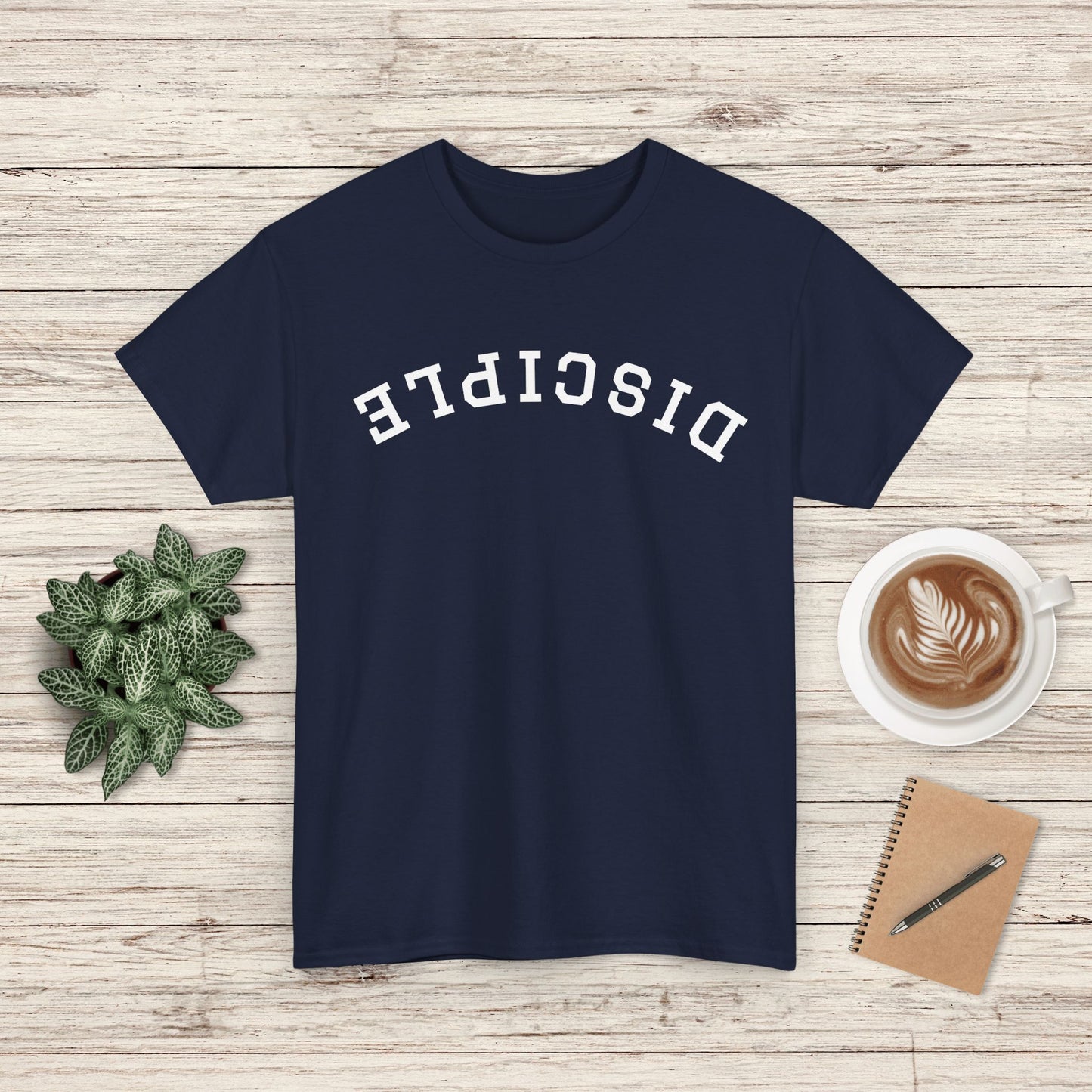 Disciple Upside-Down Writing Tee - Casual Wear, Spiritual Gift, Everyday Fashion, Trendy Tee, Unique T-Shirt