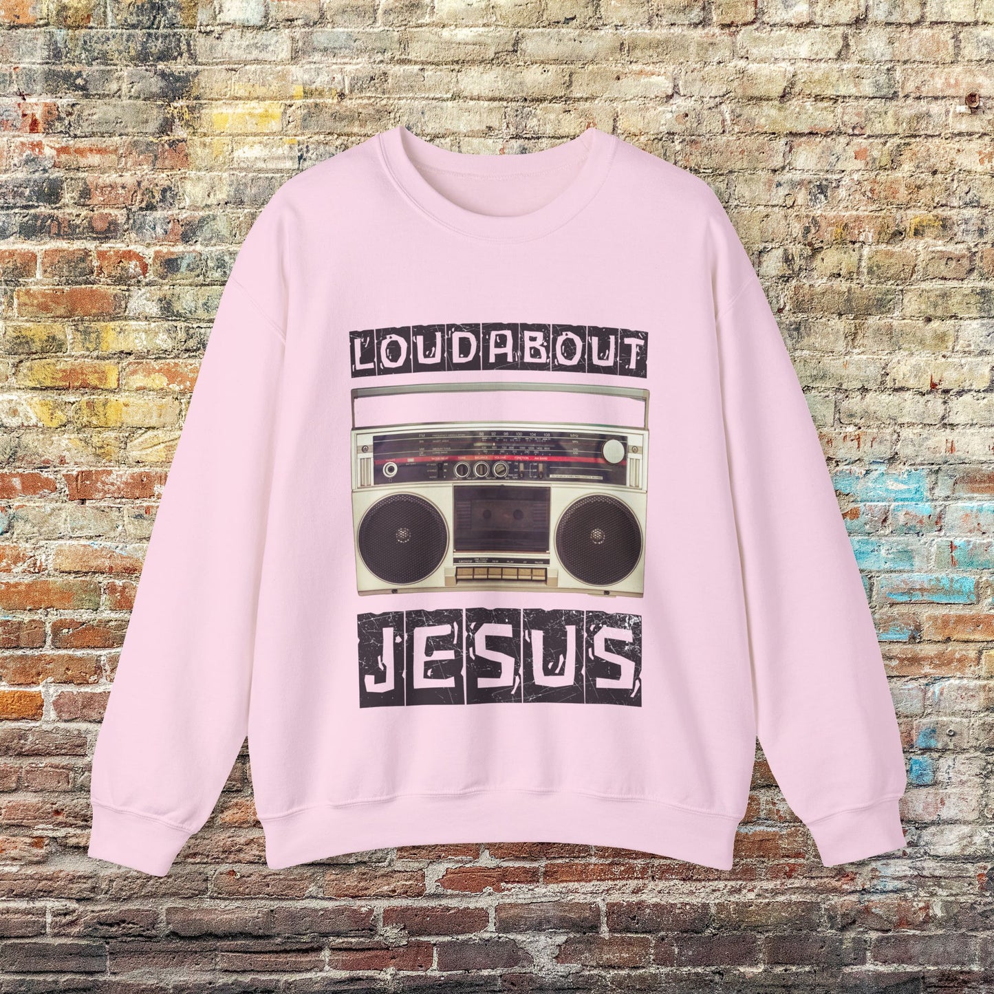 Loud About Jesus Unisex Crewneck Sweatshirt, Christian Shirt, Faith Tee, Religious Gift, Gospel Apparel, Church Outing Wear