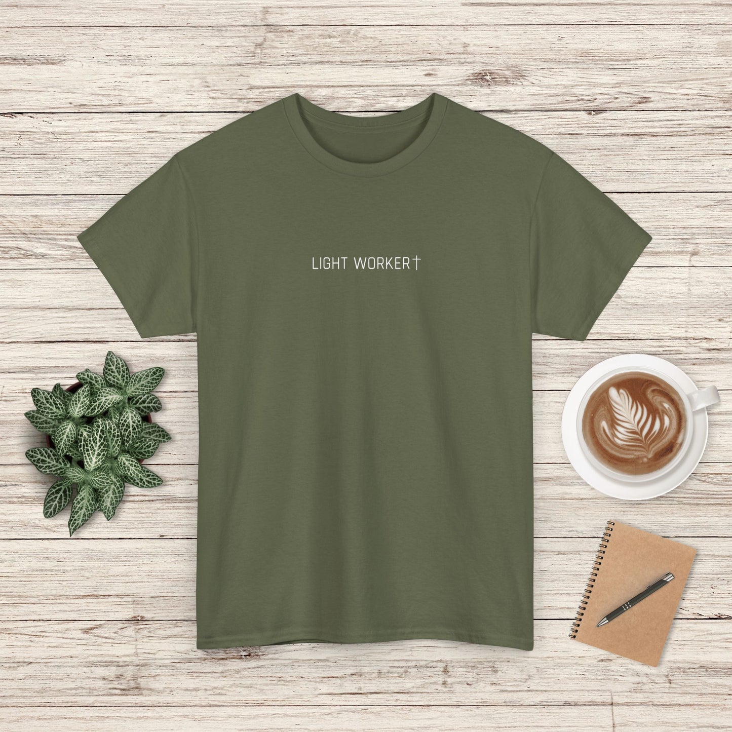 Light Worker Unisex Heavy Cotton Tee - Empowering Spiritual Fashion