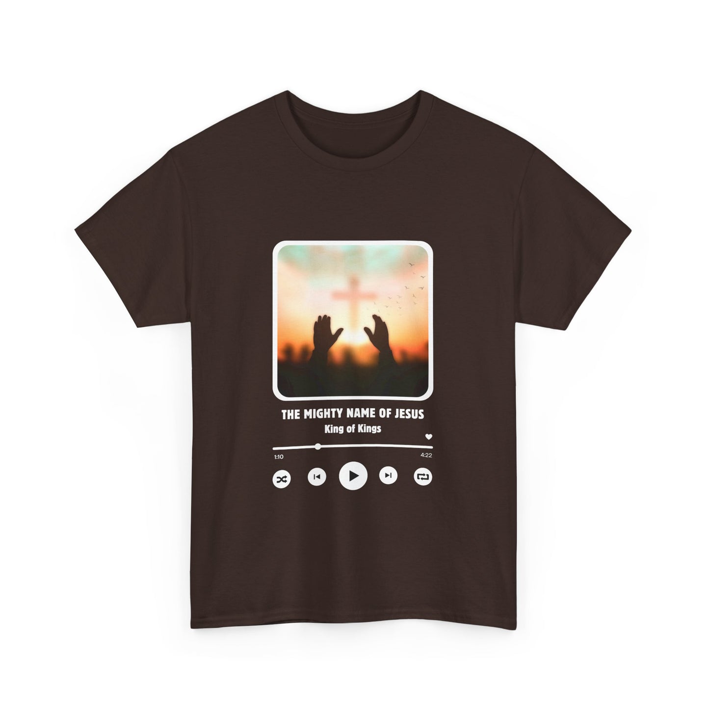The Mighty Name of Jesus Music App Screenshot Unisex Tee | Christian Apparel, Worship Shirt, Religious Gift, Spiritual Wear, Inspirational Clothing