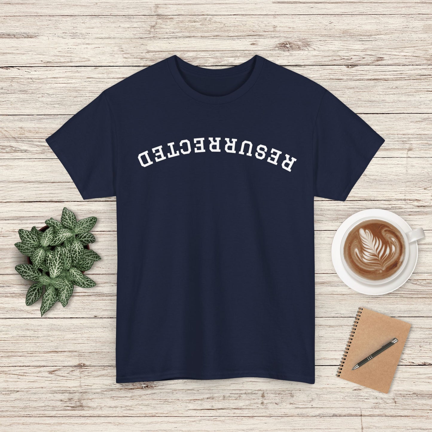 Resurrected Upside-Down Writing Tee, Unisex T-Shirt for Casual Wear, Perfect Gift for Birthdays and Holidays, Everyday Comfort