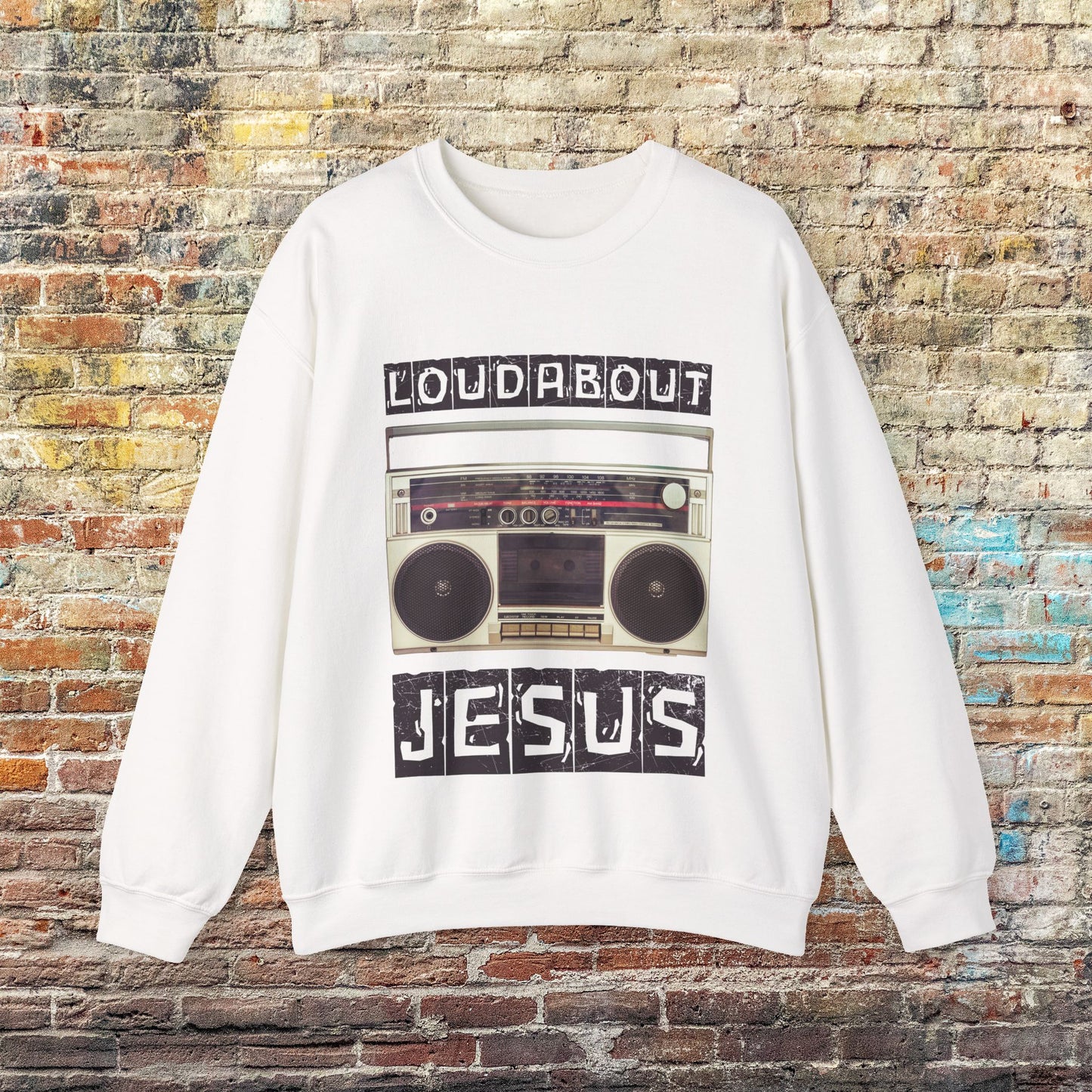 Loud About Jesus Unisex Crewneck Sweatshirt, Christian Shirt, Faith Tee, Religious Gift, Gospel Apparel, Church Outing Wear