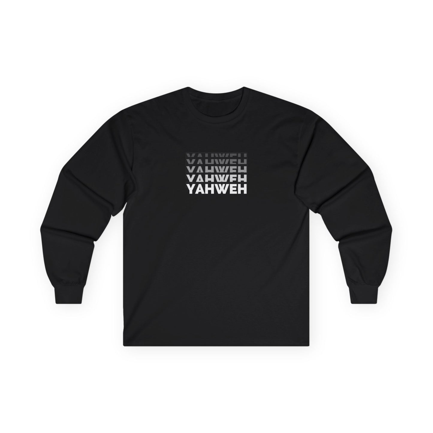 Yahweh Unisex Heavy Cotton Long-SleevevTee, Faith Shirt, Church Wear, Inspirational Gift, Casual Everyday Tee, Spiritual Apparel