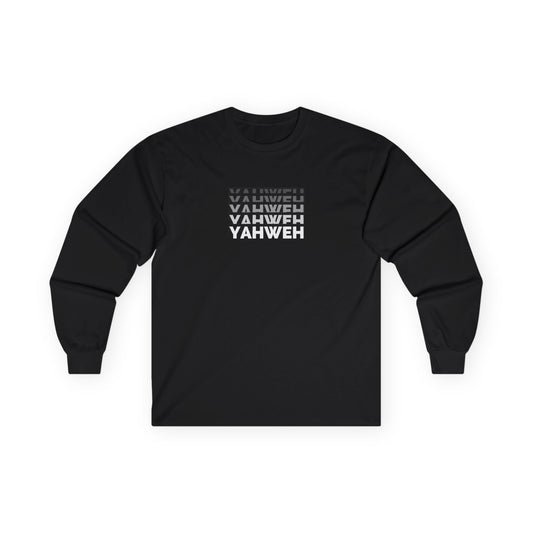 Yahweh Unisex Heavy Cotton Long-SleevevTee, Faith Shirt, Church Wear, Inspirational Gift, Casual Everyday Tee, Spiritual Apparel