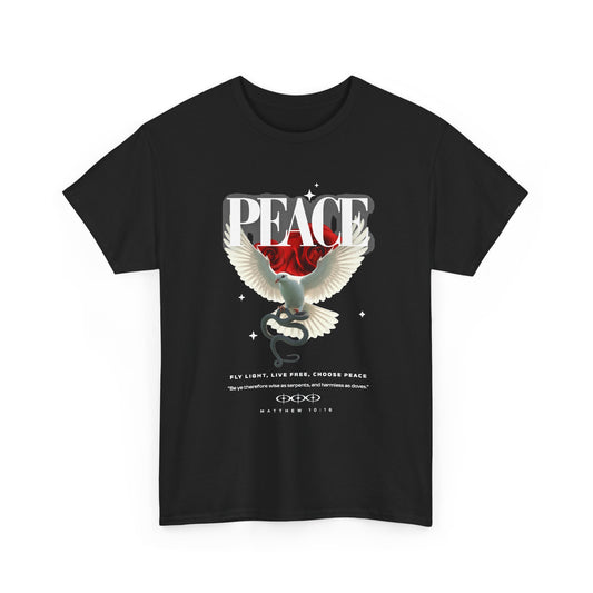 Peace Matthew 10:16 | "Be ye therefore wise as serpents, and harmless as doves." T-Shirt