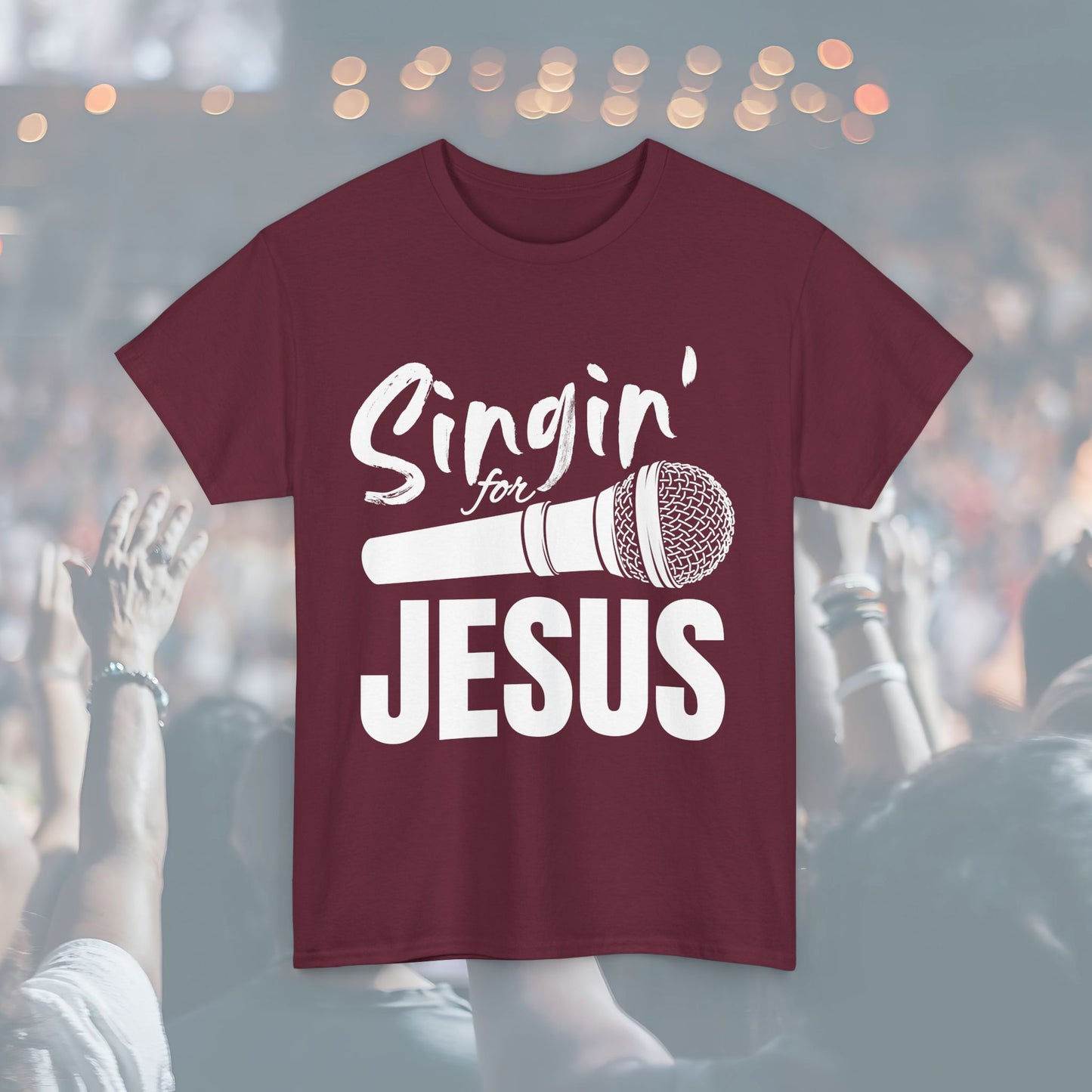 Singin' for Jesus Unisex Tee | Perfect for Musicians, Youth Groups, Church Events, Christian Gifts, and Casual Wear