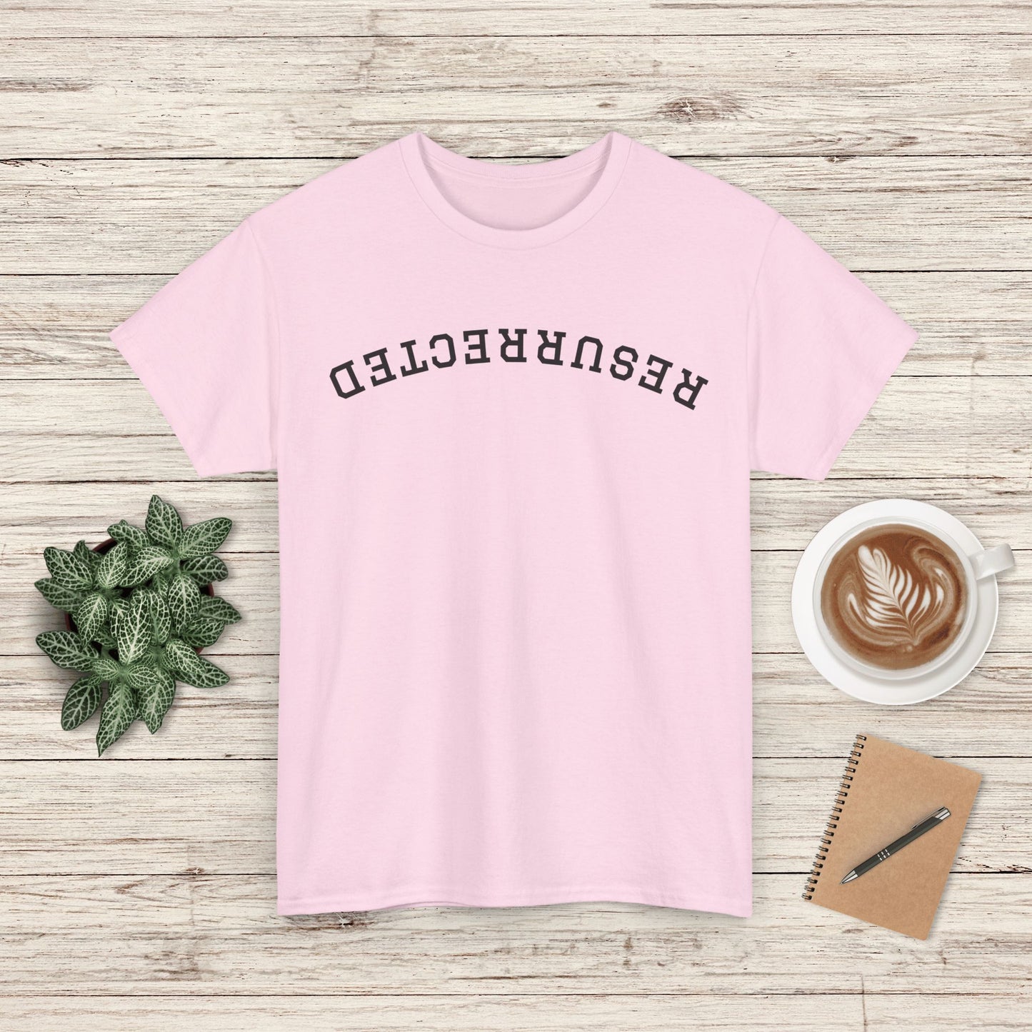 Resurrected Upside-Down Writing Tee, Unisex T-Shirt for Casual Wear, Perfect Gift for Birthdays and Holidays, Everyday Comfort