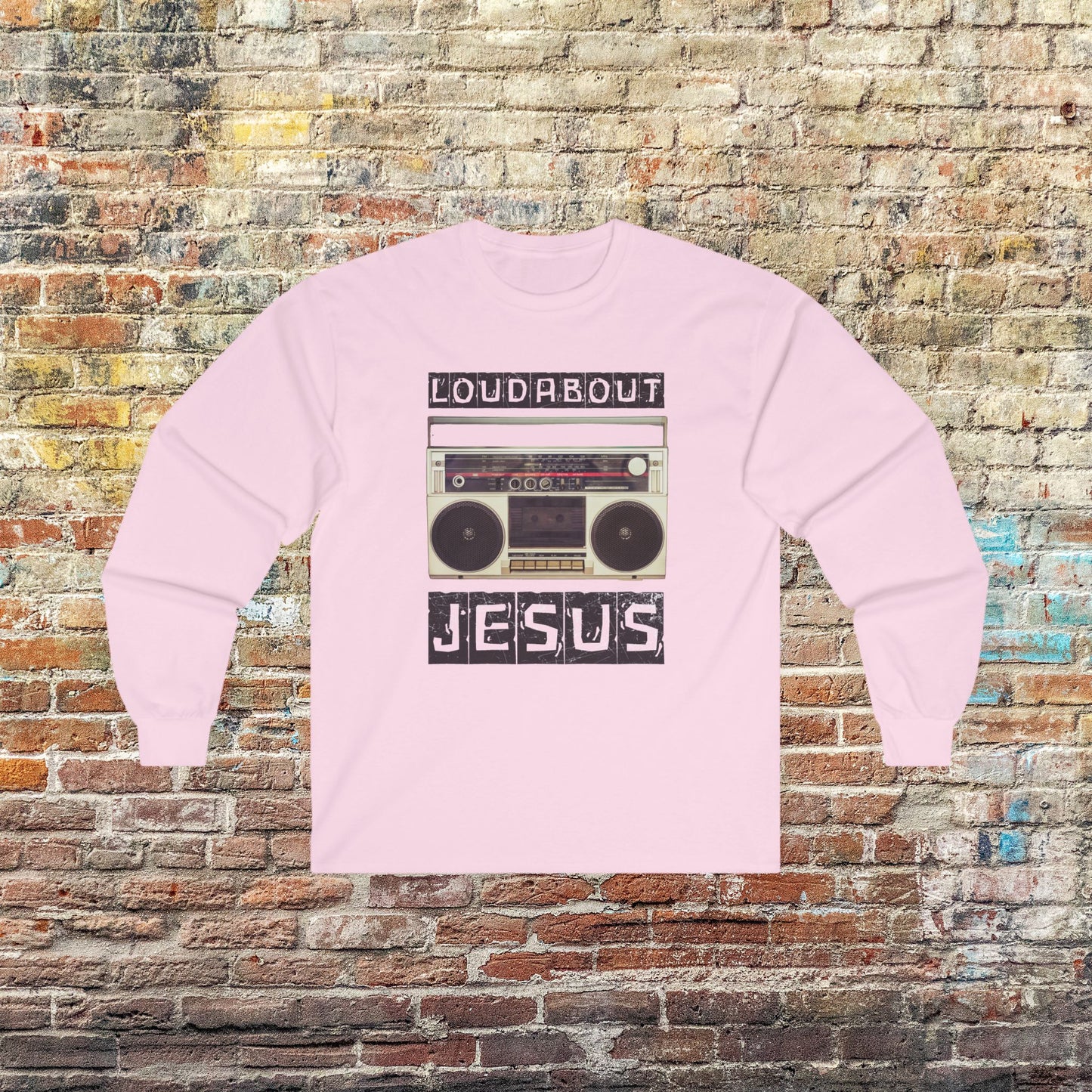 Loud About Jesus Unisex Heavy Cotton Long Sleeve Tee, Christian Shirt, Faith Tee, Religious Gift, Gospel Apparel, Church Outing Wear