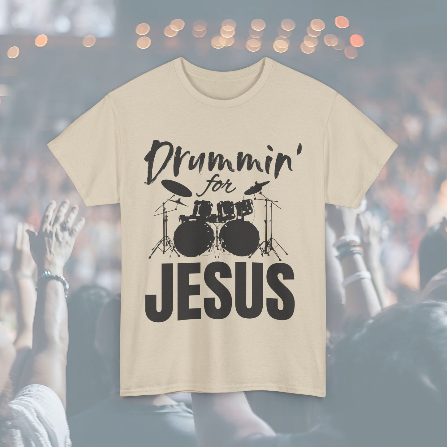 Drummin' for Jesus Unisex Tee | Perfect for Musicians, Youth Groups, Church Events, Christian Gifts, and Casual Wear