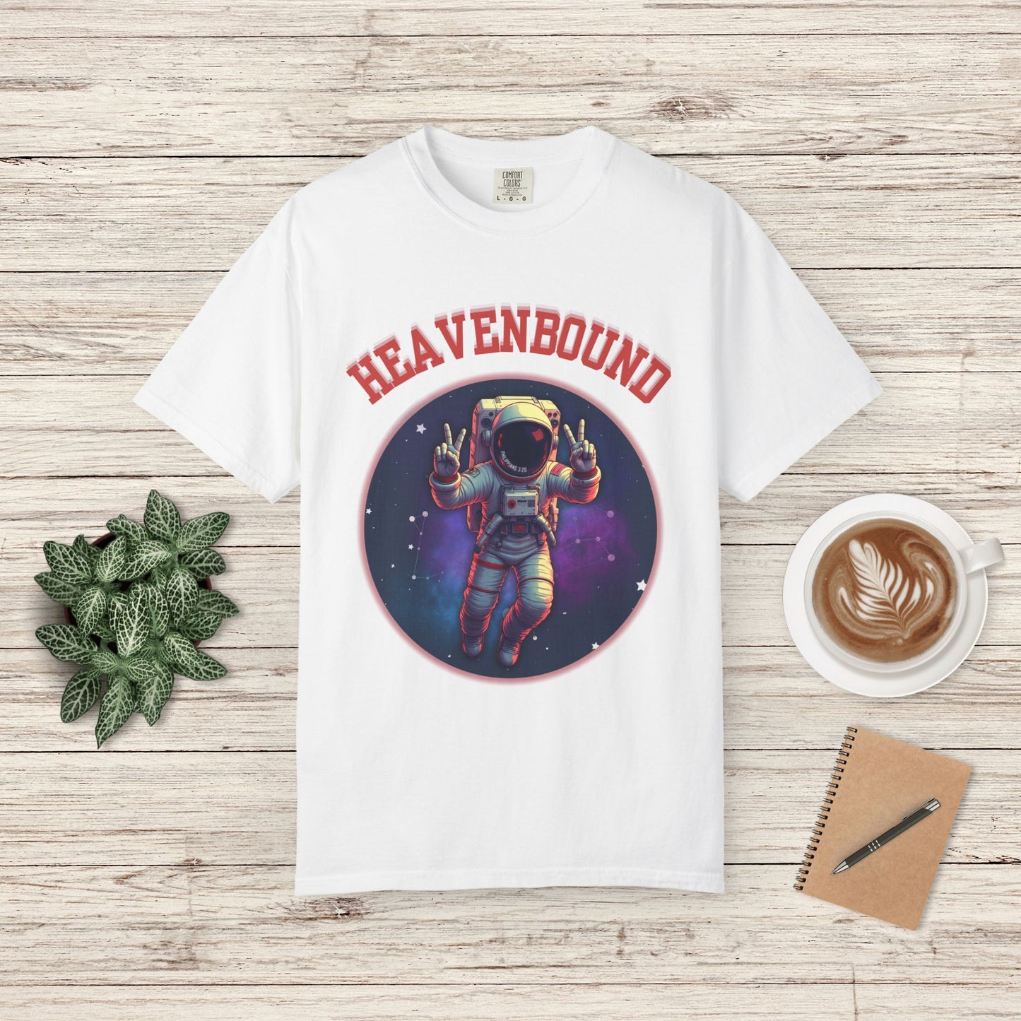 Heavenbound Astronaut Philippians 3:20 Comfort Colors T-shirt, Unisex Space Tee, Cool Graphic Shirt, Gift for Space Lovers, Casual Streetwear