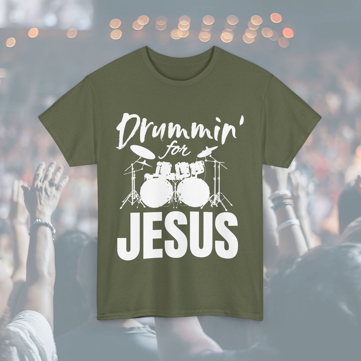 Drummin' for Jesus Unisex Tee | Perfect for Musicians, Youth Groups, Church Events, Christian Gifts, and Casual Wear