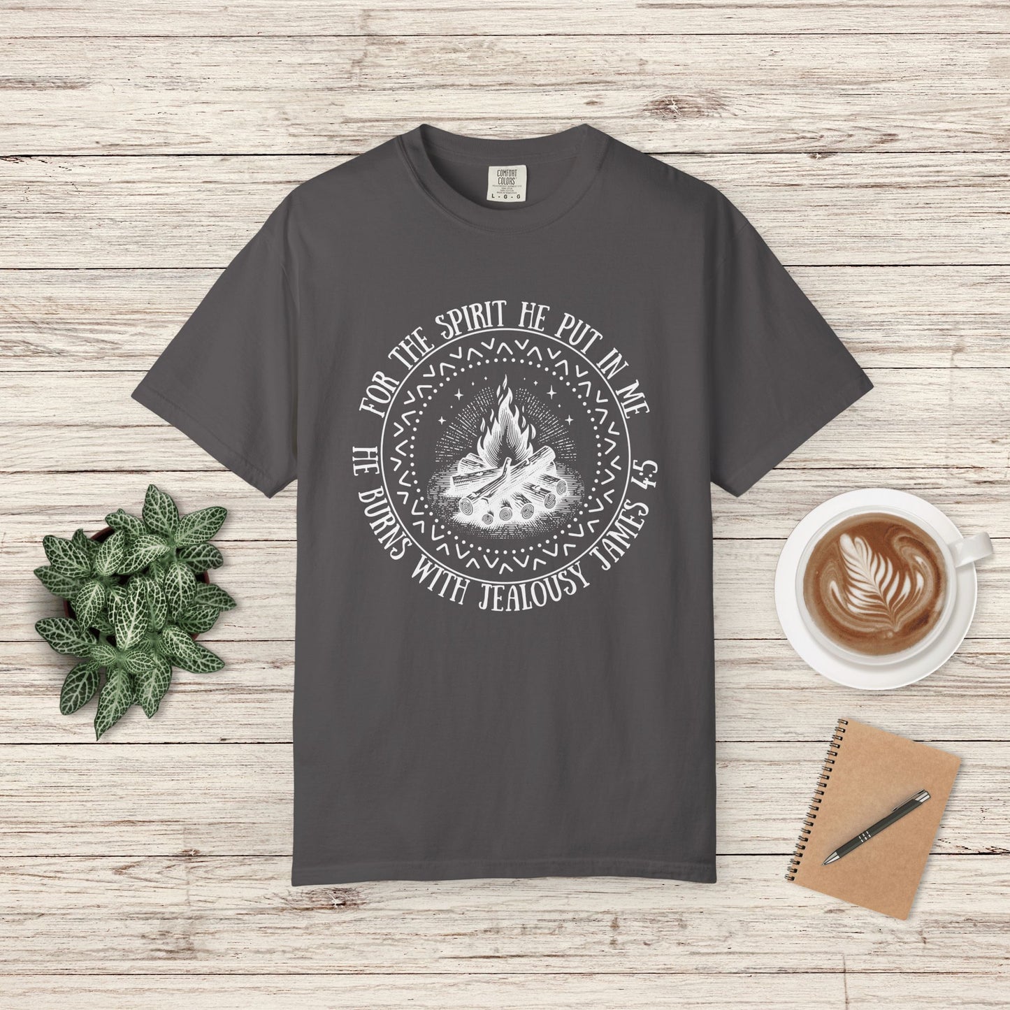 Campfire James 4:5 Comfort Colors T-shirt, Christian faith shirt, gift for men and women, casual wear, summer outfit, spiritual clothing