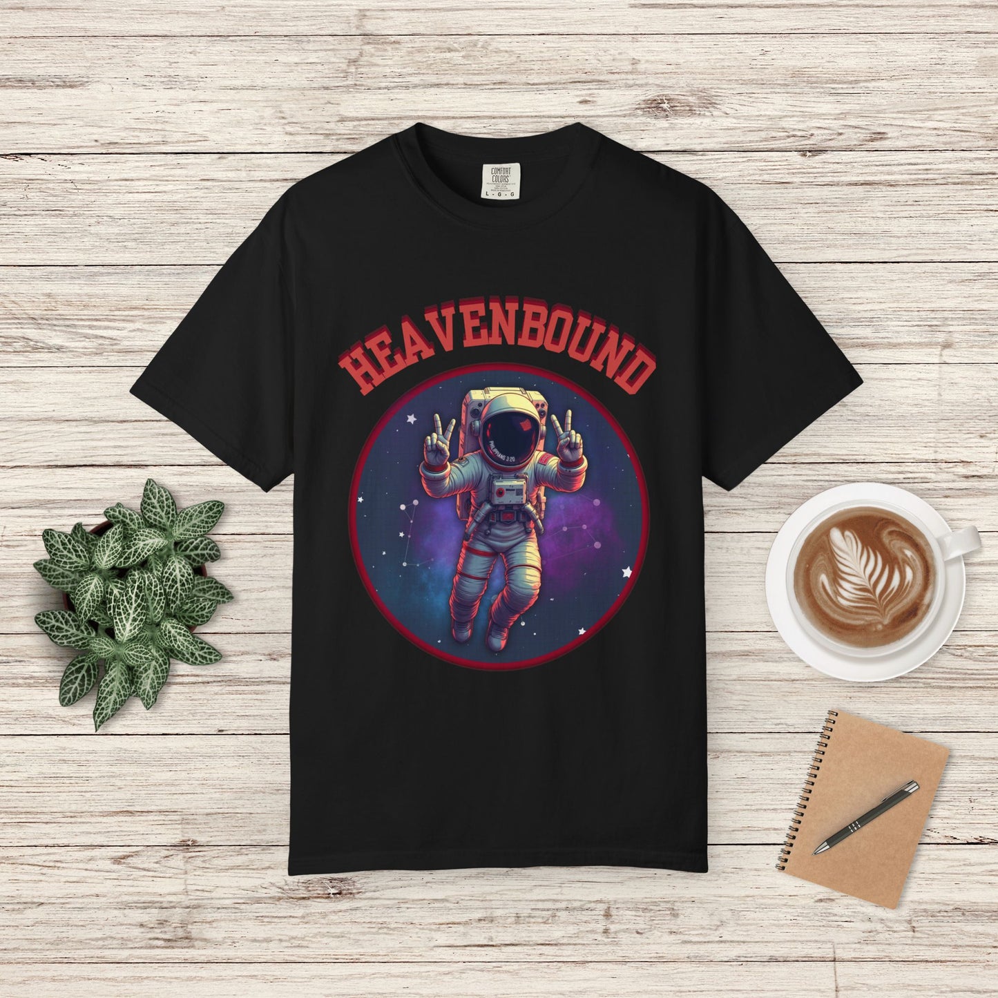 Heavenbound Astronaut Philippians 3:20 Comfort Colors T-shirt, Unisex Space Tee, Cool Graphic Shirt, Gift for Space Lovers, Casual Streetwear