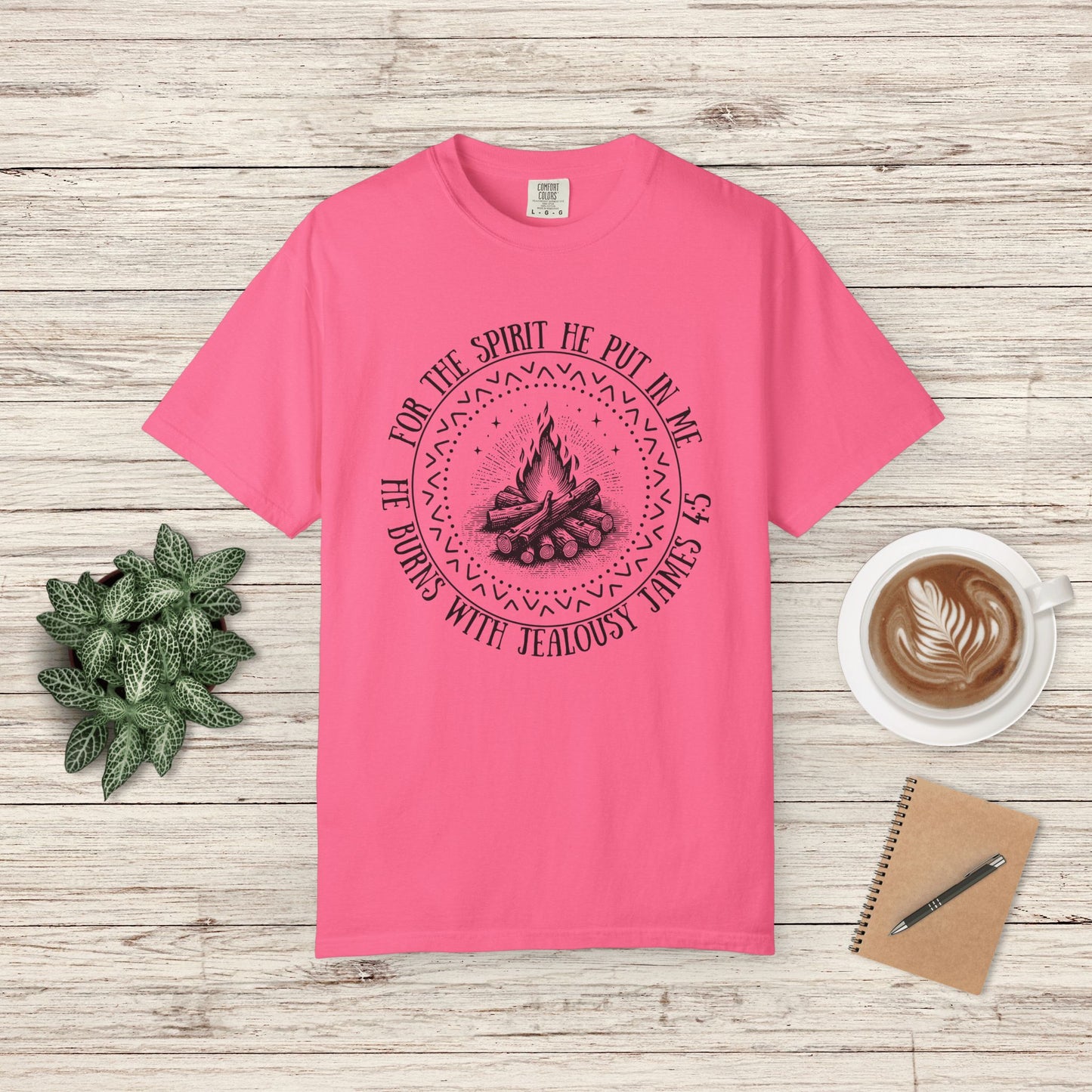 Campfire James 4:5 Comfort Colors T-shirt, Christian faith shirt, gift for men and women, casual wear, summer outfit, spiritual clothing