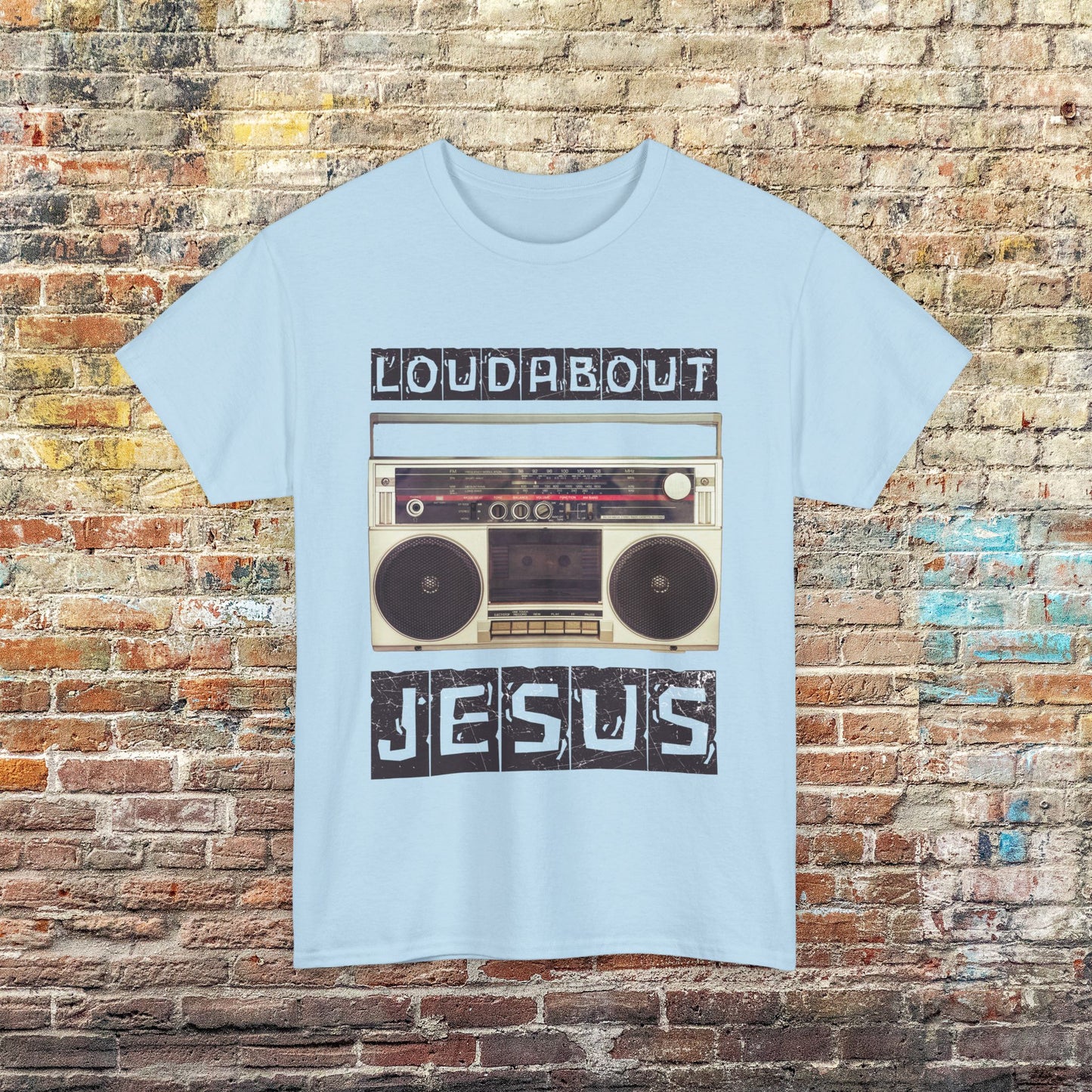 Loud About Jesus Unisex Heavy Cotton Tee, Christian Shirt, Faith Tee, Religious Gift, Gospel Apparel, Church Outing Wear