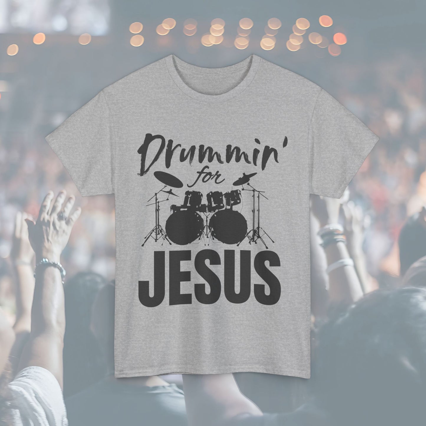 Drummin' for Jesus Unisex Tee | Perfect for Musicians, Youth Groups, Church Events, Christian Gifts, and Casual Wear