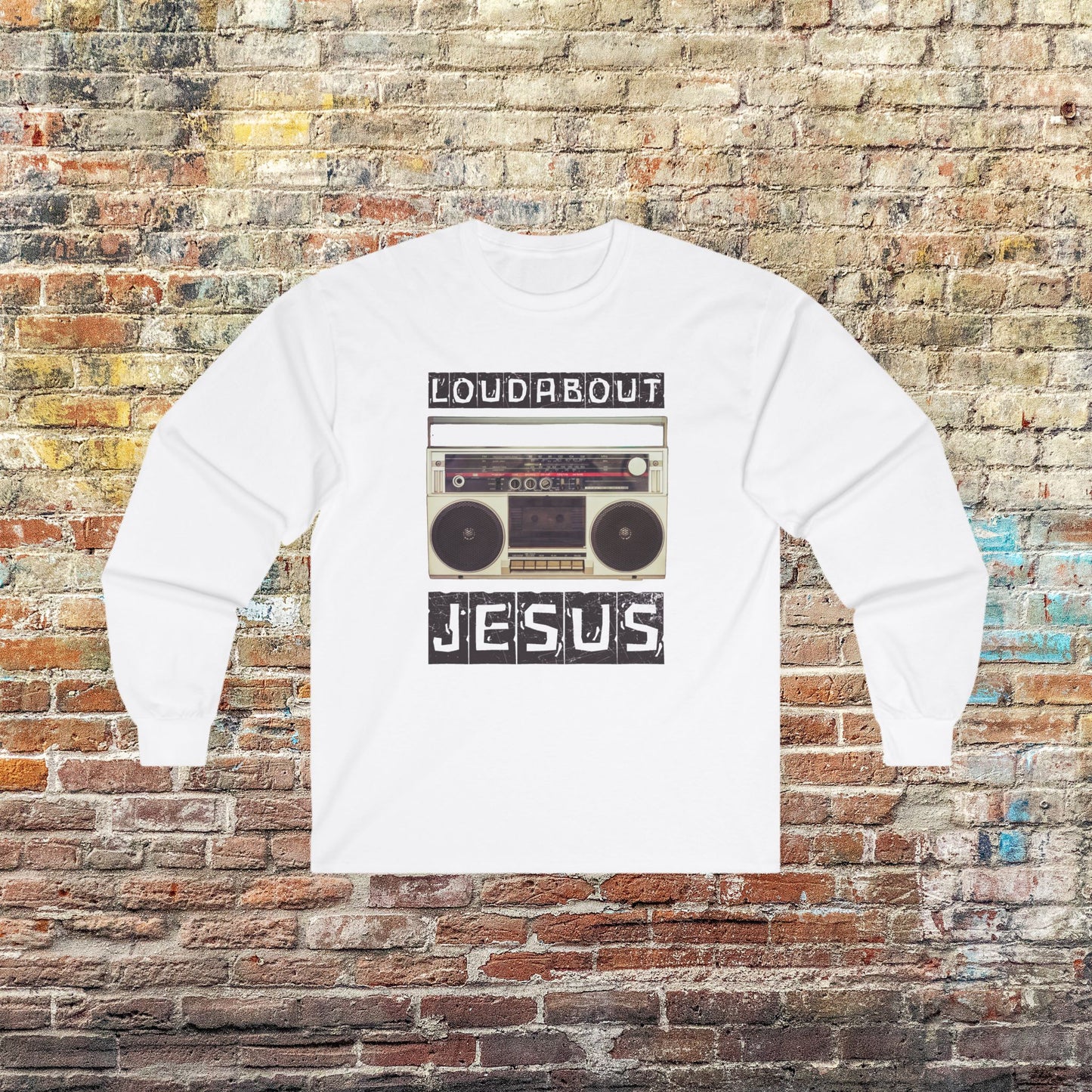Loud About Jesus Unisex Heavy Cotton Long Sleeve Tee, Christian Shirt, Faith Tee, Religious Gift, Gospel Apparel, Church Outing Wear