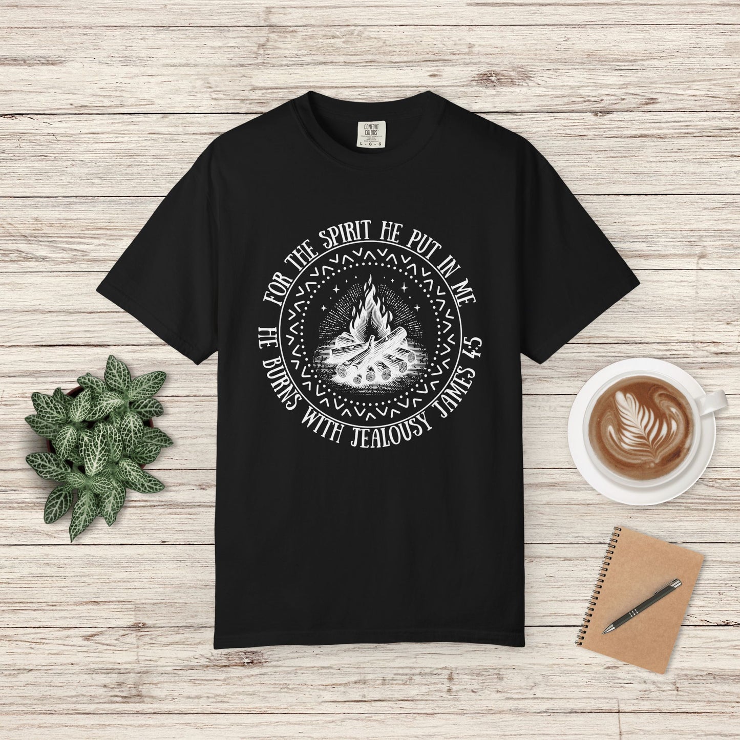 Campfire James 4:5 Comfort Colors T-shirt, Christian faith shirt, gift for men and women, casual wear, summer outfit, spiritual clothing