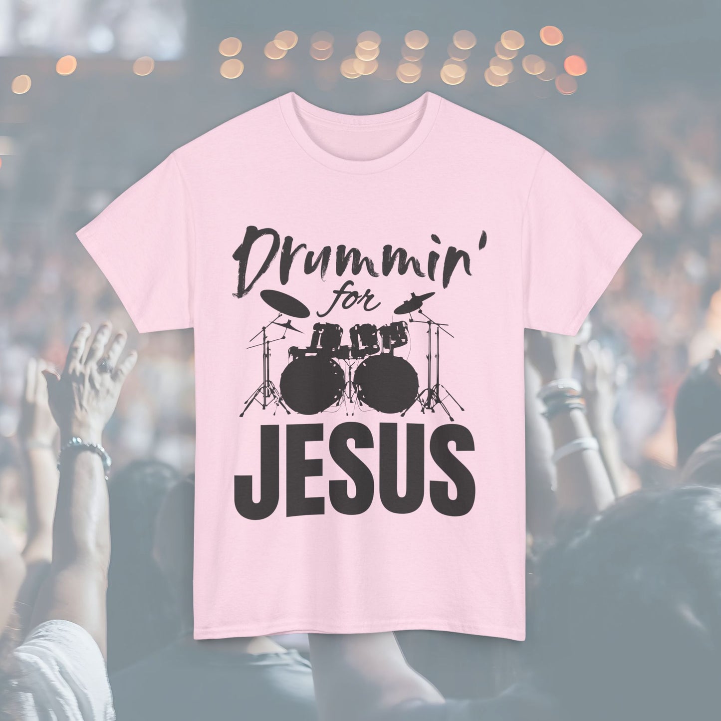 Drummin' for Jesus Unisex Tee | Perfect for Musicians, Youth Groups, Church Events, Christian Gifts, and Casual Wear