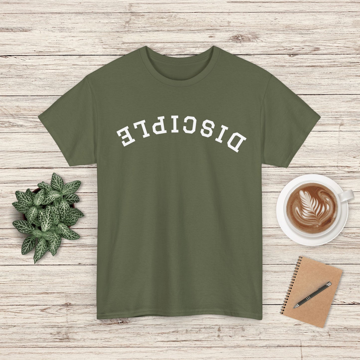 Disciple Upside-Down Writing Tee - Casual Wear, Spiritual Gift, Everyday Fashion, Trendy Tee, Unique T-Shirt