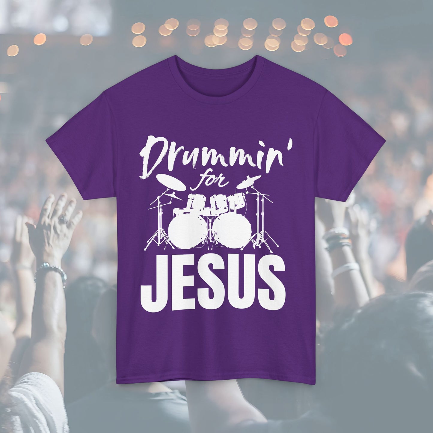 Drummin' for Jesus Unisex Tee | Perfect for Musicians, Youth Groups, Church Events, Christian Gifts, and Casual Wear