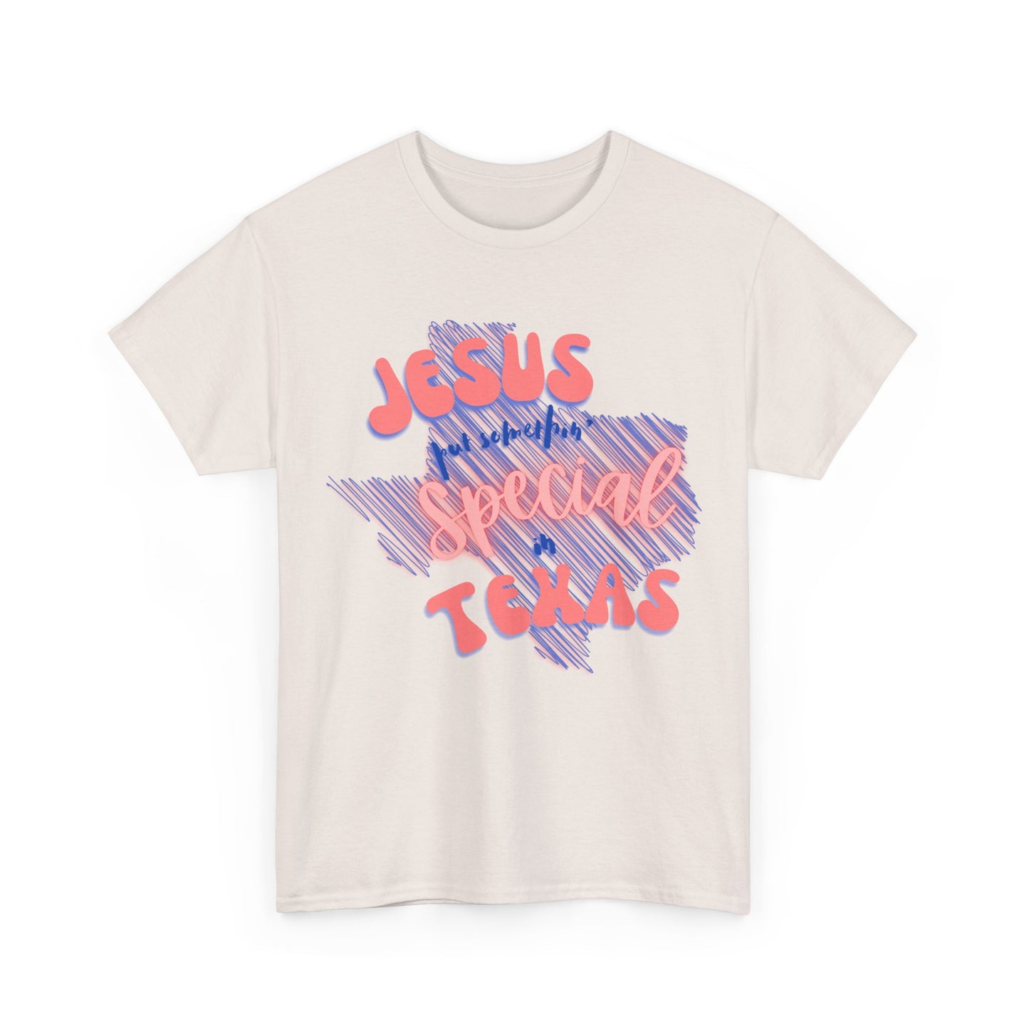 Jesus Put Somethin' Special in Texas Graphic Tee, Faith T-Shirt, Christian Gift, Cute Casual Wear, Texas Pride Apparel